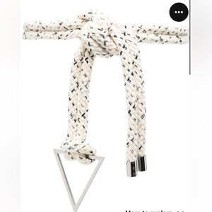 IRO designer Silver and White Rope belt